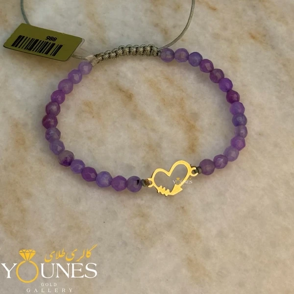 دستبند قلب و ضربان طلا لیزری